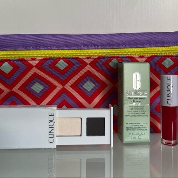 Clinique Cosmetic Bag w Product NEW - Picture 1 of 8